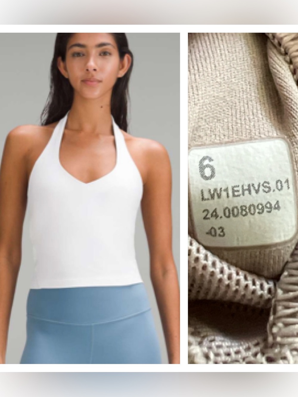 lululemon athletica White Halter Tank Top